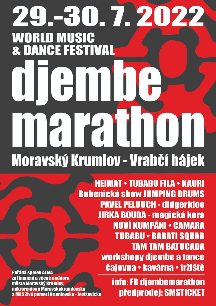 leták na djembe marathon